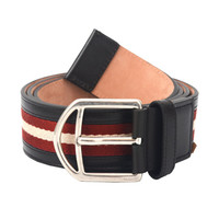 BALLY 巴利男士红色米色牛皮编织腰带 NOVO 40 M TSP 476 100