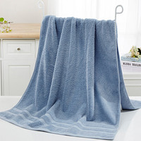隽优（Covator）浴巾 素色加厚欧式长毛圈酒店纯棉浴巾 MYAQBT 蓝色 70*140cm