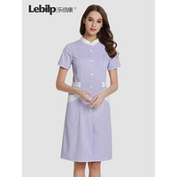 乐倍康（Lebilp）护士服韩版修身护士裙医疗工作服医生服 浅紫短袖 L