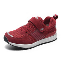 动力步 老人鞋透气散步休闲运动减震舒适网面健步安全防滑爸爸妈妈 DonLiBO D8852012 红色（女款） 38