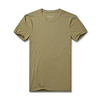 Markless 短袖T恤男纯色修身圆领打底衫青年短袖休闲T恤TXA5630M 军绿色 180/96(XL)