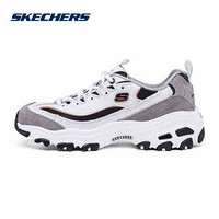 斯凯奇（Skechers）D'lites男女舒适潮流运动时尚熊猫鞋99999746 白色/浅灰色 41