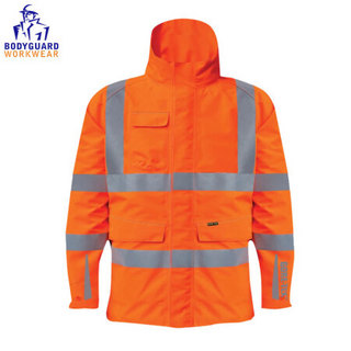 博迪嘉 GN900 Gore-tex外套 耐用防水透气防风反光雨衣 荧光橘红色 M 1件 可定制