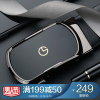 金利来(Goldlion)新款皮带男士自动扣 商务休闲礼盒腰带牛皮简约裤腰带 FAC093073-711 黑色