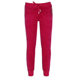 Juicy Couture 橘滋 玫红色JC字母天鹅绒运动小脚裤女 WTKB34682 519 S *2件
