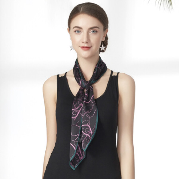 william&kate小领巾女士头巾小飘带围脖绑包绑带领带气质少女窄丝巾