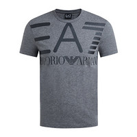 EA7 EMPORIO ARMANI 阿玛尼奢侈品19春夏新款男士字母徽标印花针织T恤衫 3GPT06-PJ02Z GREY-3925 S