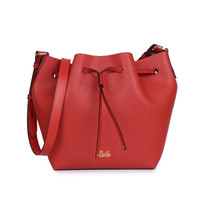 BALLY 巴利 女士红色蛋白石色牛皮双面单肩斜挎水桶包 RAINE REV D 126 6227690