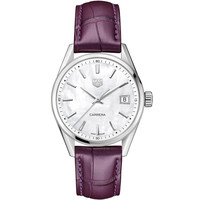 TAG Heuer 泰格豪雅 卡莱拉系列 WBK1311.FC8261 女士石英表 36mm 贝母 紫色 鳄鱼皮