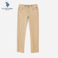 U.S. POLO ASSN. 休闲裤男士修身弹力夏季长裤子舒适1191122006 卡其色 33