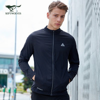 七匹狼防晒衣男装 2019春夏轻薄皮肤风衣梭织立领防紫外线茄克 101(藏青) 185/3XL