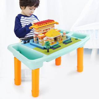 蓓臣 多功能积木桌宝宝积木拼装拼插模型玩具玩具送小颗粒300pcs YB636X3 *2件