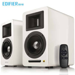 漫步者(EDIFIER)AIRPULSE A100 立体声有源书架音箱 客厅音响 电视音响 白色