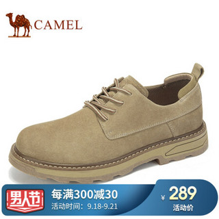 骆驼（CAMEL） 百搭休闲低帮工装男士大头皮鞋 A932541200 沙色 42