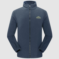 富铤(FORTEI)棉衣男棉服2019秋冬新款抓绒衣男女情侣款摇粒绒开衫保暖外套 W803 灰色(男款) L