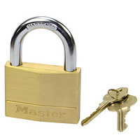 玛斯特（Master Lock）黄铜挂锁家用实心仓库大门锁170MCND 美国专业锁具品牌