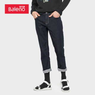Baleno班尼路 牛仔裤男 休闲青年弹力舒适潮流直筒长裤子男 03D 34
