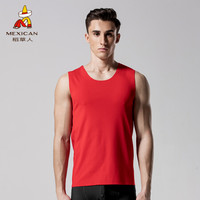 稻草人保暖背心男士秋冬无痕加绒无袖马甲上衣情侣紧身打底保暖内衣女 EH7000M9 大红-男 XXXL