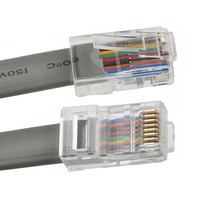 RS Pro欧时 3m 灰色 PVC 电信电缆组件, RJ45 插头 至 RJ45 插头