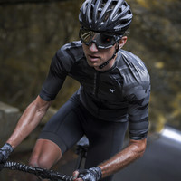 迈森兰 MYSENLAN 男子骑行服夏季短袖自行车山地车公路车骑行上衣高弹贴身公路车衣服紧身速干 奥兰 灰色 XL