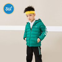361° 361度童装男女童棉服2019新款冬季潮儿童装外套洋气轻薄款保暖童装 N51943805/N61943802 西湖绿 160