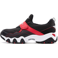 斯凯奇(Skechers)女童加绒加厚熊猫鞋运动鞋魔术贴 664095L 黑色/红色