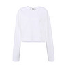 ACNE STUDIOS Odice Emboss系列女士白色圆领长袖运动衫 AI0022 OPTICWHITE M码