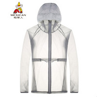 稻草人 MEXICAN 防晒衣男2019夏季新品薄款透气男士防晒服运动外套速干皮肤衣 灰色2 XL