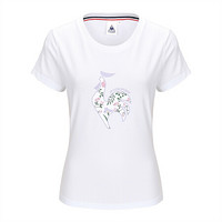 Le coq sportif/乐卡克 女圆领短袖T恤 CB-0153191 白-WHT XO