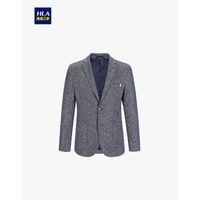 HLA海澜之家休闲西服男2019秋季新品时尚针织毛呢花纹单西外套HWXAD3R106A蓝灰花纹(A6)175/96B(48B) cz