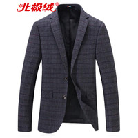 北极绒(Bejirong)西服男 2019新款男士韩版春秋商务时尚休闲青年格子小西服 QT6002- 9822深灰色 2XL