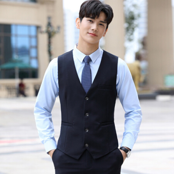 【teluoman/特洛曼女士马甲】特洛曼西装男马甲韩版修身商务正装马夹