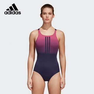 阿迪达斯 adidas 泳衣女士运动连体游泳衣 抗氯专业训练款 CY6027 粉色 XL
