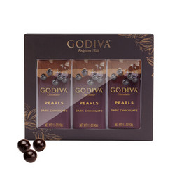 土耳其进口 歌帝梵(GODIVA) 黑巧克力豆 3罐装礼盒129g 糖果零食 婚庆伴手礼 *2件