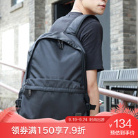 七匹狼男士背包牛津布双肩包男休闲简约15.6寸时尚潮流旅行包大学生书包 黑色B0301062-201