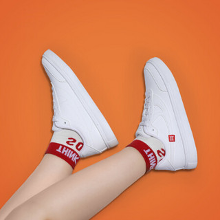 乔丹 女鞋板鞋小白鞋经典滑板运动鞋 XM3690523 白色/银色 36