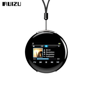 RUIZU 锐族 M1 16G 黑色 蓝牙外放学生迷你便携运动无损音乐播放器mp3/mp4英语听力电子书