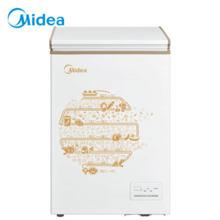 美的(Midea)99升   家用冰柜 电脑智能控温 净味阻霜 变温转换冷柜 卧式小冰箱（白色） BD/BC-99KEM(E)