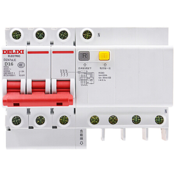 3p n d型 16a三相四线带零线漏电保护空气开关动力型