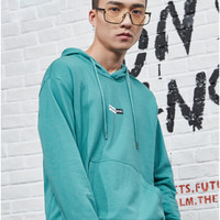 骆驼(CAMEL) 卫衣男女潮流运动连帽套头衫宽松休闲薄款学生外套 C9W242626 男款松花绿 M