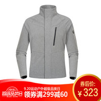 诺诗兰NORTHLAND 秋冬新款防风外套户外徒步旅行休闲透气软壳冲锋衣 男款 GF085X09 地毯麻灰色 XXL 185/100A