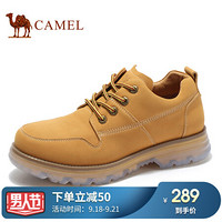 骆驼（CAMEL） 时尚耐磨厚底男士工装鞋子 A932097100 金黄 40