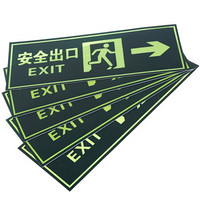 神龙 消防标牌安全出口右向 警示指示标示牌 安全出口右向指示标牌 5件套