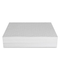 谋福 8261 白色工业吸油棉 吸油毡 吸油垫 吸污垫吸收材料 100片/箱 (白色款 尺寸:40cm*50cm*3mm)