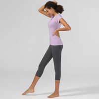 三雅玛 SAmyama 瑜伽裤女 跑步健身速干薄款显瘦紧身裤 1395094Y0833 深灰色七分裤 M