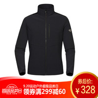 诺诗兰NORTHLAND 秋冬新款防风外套户外徒步旅行休闲透气软壳冲锋衣 男款 纯黑色 XL  180/96A