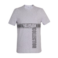 VERSACE COLLECTION 范思哲 奢侈品 男士灰色棉质圆领logo短袖T恤 V800683R VJ00576 V7653 L码 185/96B