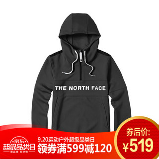 北面 The North Face   2019秋冬新款户外运动男款休闲透气吸湿排汗连帽卫衣  |NF0A 46HC/ 黑色 XXL