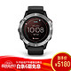 佳明（GARMIN）Fenix 6 普通版不锈钢表圈GPS黑色表带运动户外智能心率多功能跑步手表中文版