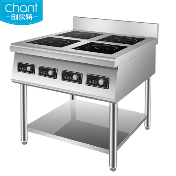 创尔特 chant商用电磁炉不锈钢高脚四头煲仔炉煮饭煮粥炒菜酒店电磁炉